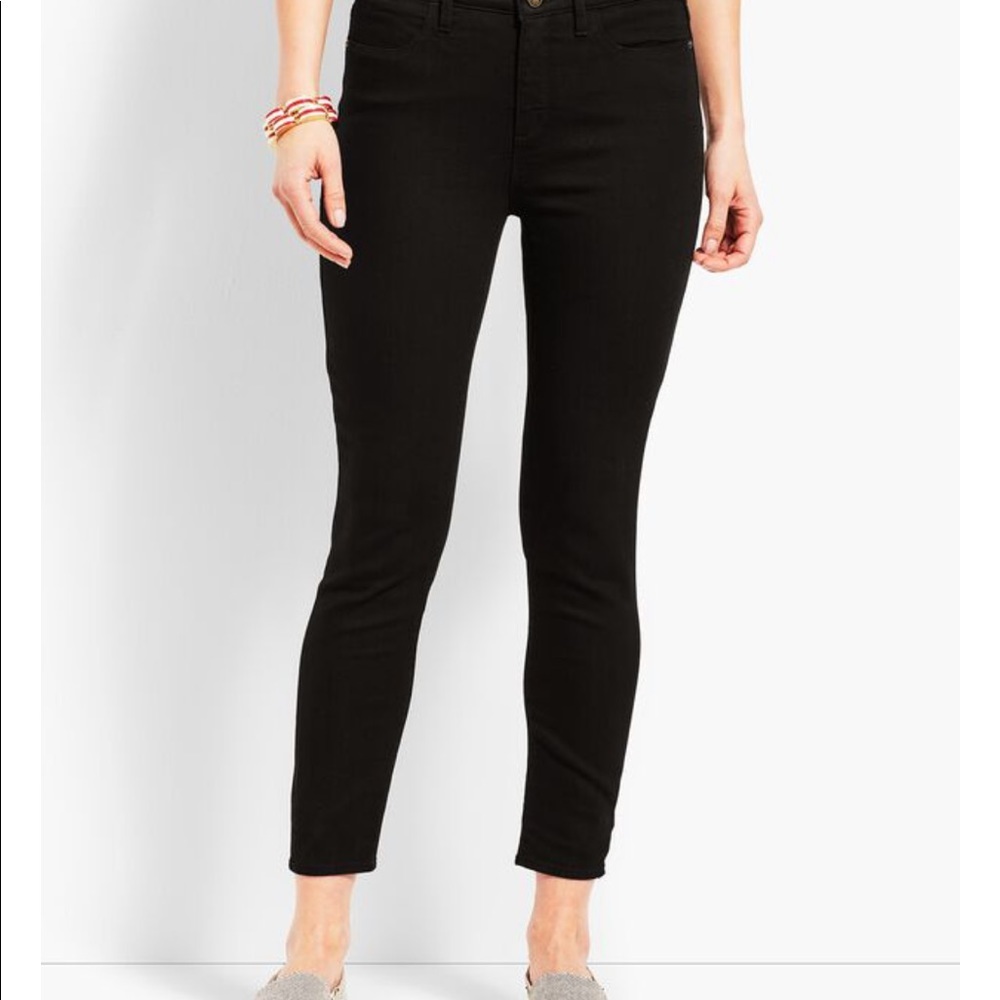Talbots DENIM JEGGING CROP- BLACK size 16